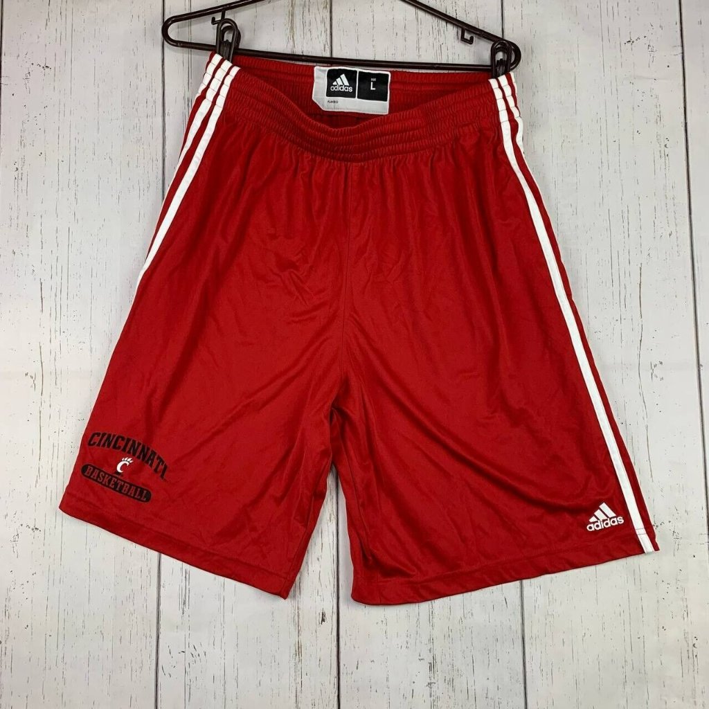 Cincinnati Bearcats Ncaa Large Adidas Athletic Shorts Red New Men